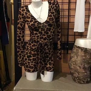 Cheetah print romper